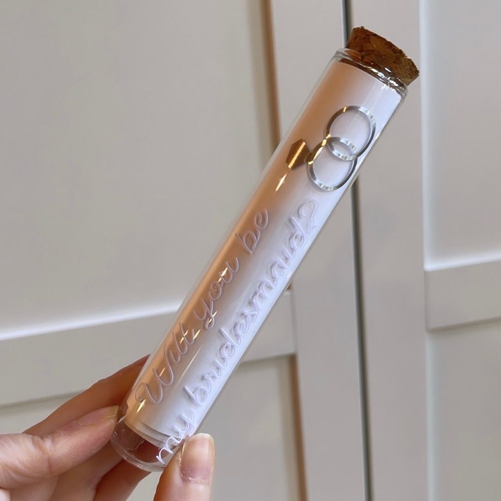 NWT Wool + Pepper Co. Bridesmaid Proposal Glass Test Tube